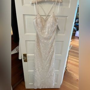 Vintage white beaded Scala wedding or prom dress (NWT)